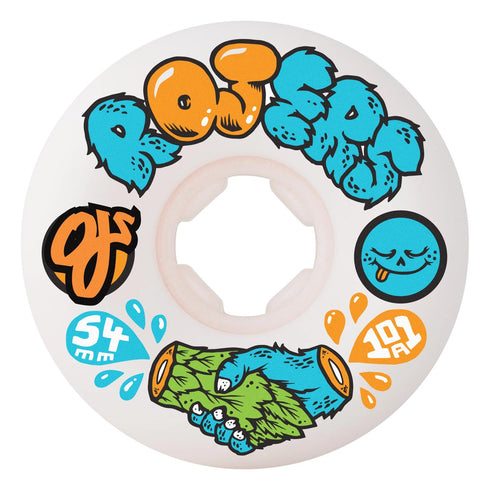 OJ - Rojers Elite White Hardline 101a Wheels (54mm)